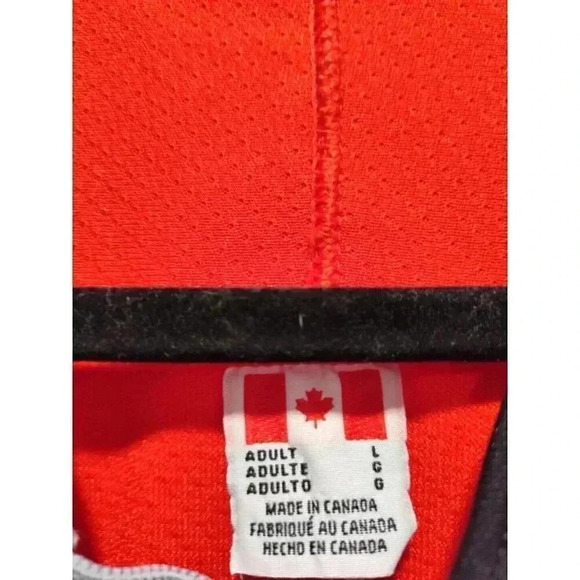 CCM made in canada USJDP HOCKEY Jersey RED BLACK Size ADULT LARGE - Picture 4 of 10